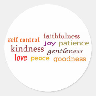 Adesivo Redondo Frutas do Espírito