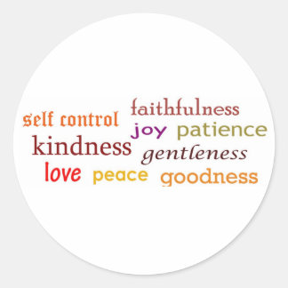 Adesivo Redondo Frutas do Espírito