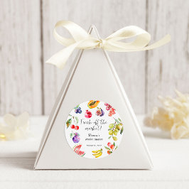 Adesivo Redondo Frutas Frescas do Mercado Chuva de Presentes de No