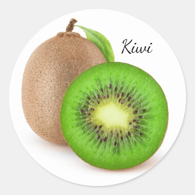 Adesivo Redondo Frutas Kiwi (Frente)