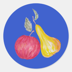 Adesivo Redondo Frutas saudáveis