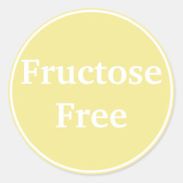 Adesivo Redondo Frutose Livre. Sem Frutose. Comidas de saúde. Vend