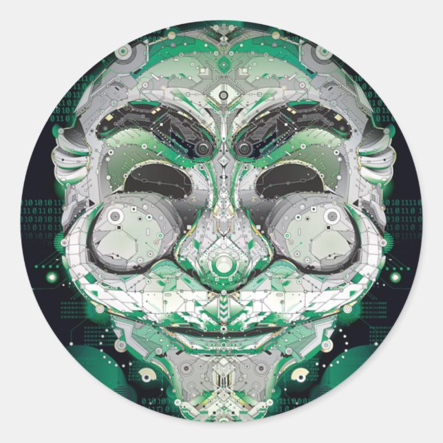 Adesivo Redondo Fsociety Sticker, brilhante (Frente)