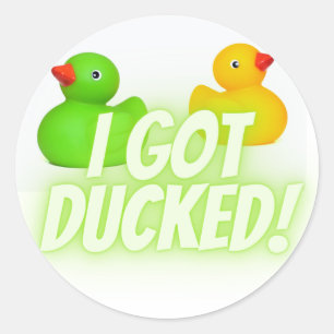 Adesivo Redondo Fui enganado! Quack!