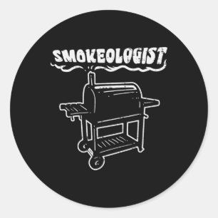 Adesivo Redondo Fumologista Funny Churrasco Rbecue Grill Pitdad Me