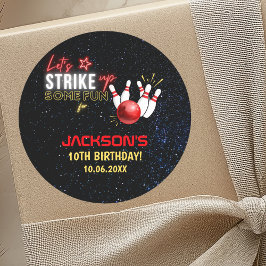 Adesivo Redondo Fun Bowling party for Kids