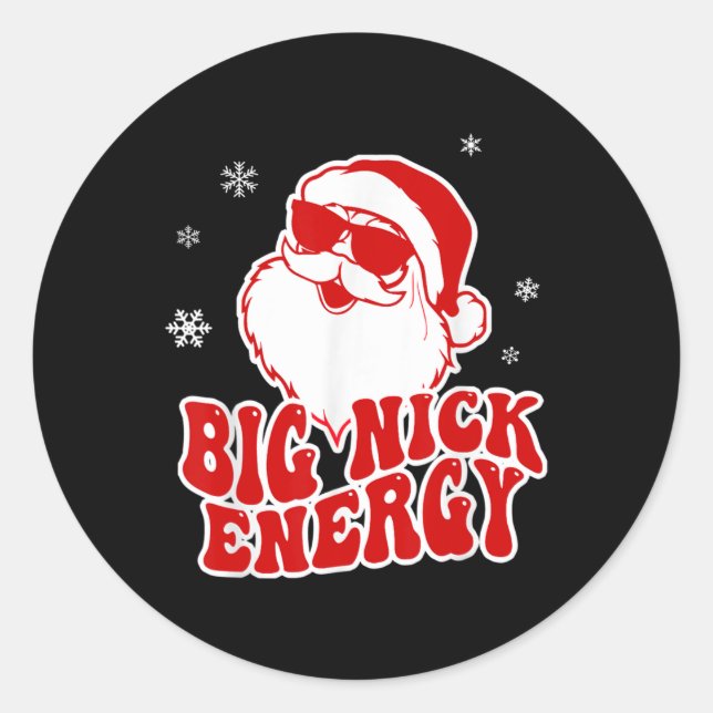 Adesivo Redondo Fun Christmas Big Nick Energy Santa Naughty Adult  (Frente)