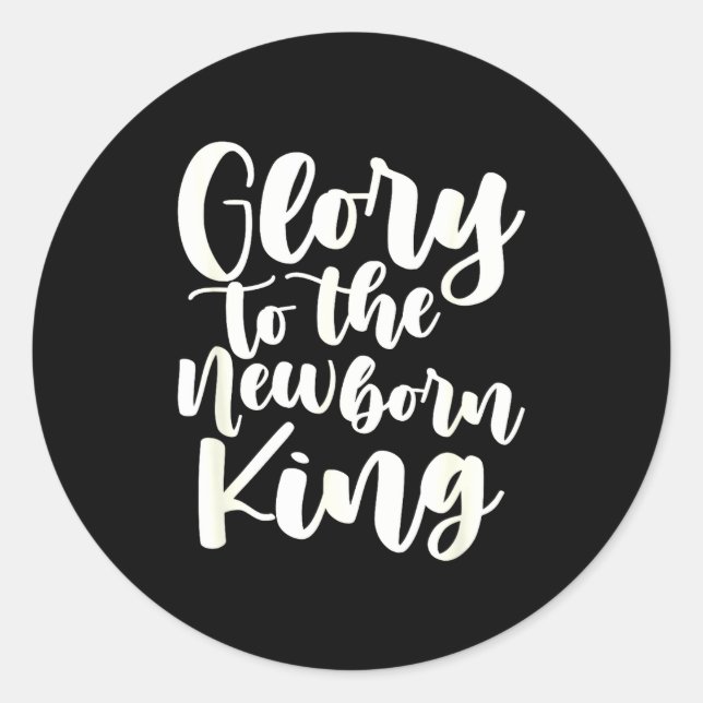 Adesivo Redondo Fun Christmas Holiday Saying Religious Christian E (Frente)