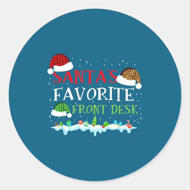 Adesivo Redondo Fun Favorite Desk Front Santa s Fun (Frente)