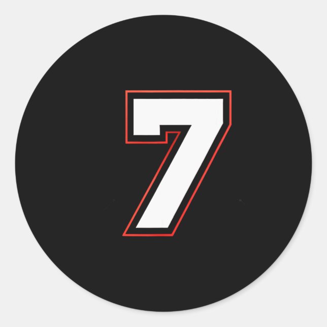 Adesivo Redondo Fun Six Seven 6 7 Meme Design  (Frente)