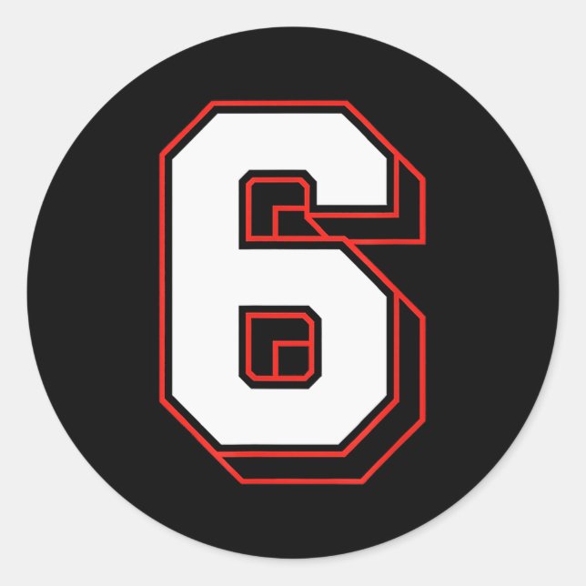 Adesivo Redondo Fun Six Seven 6 7 Meme Design  (Frente)