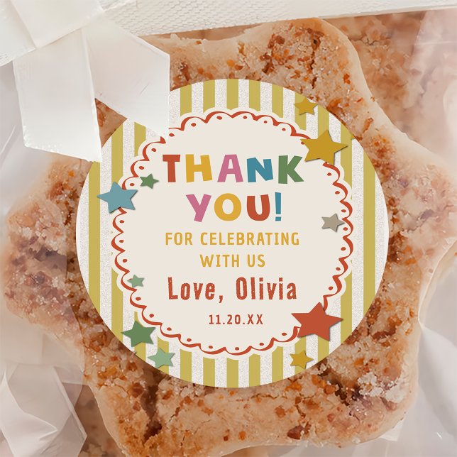 Adesivo Redondo Fun To Be One! Birthday Party Sticker  (Criador carregado)