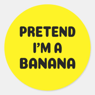 Adesivo Redondo Função Halloween - Finja que sou uma Banana