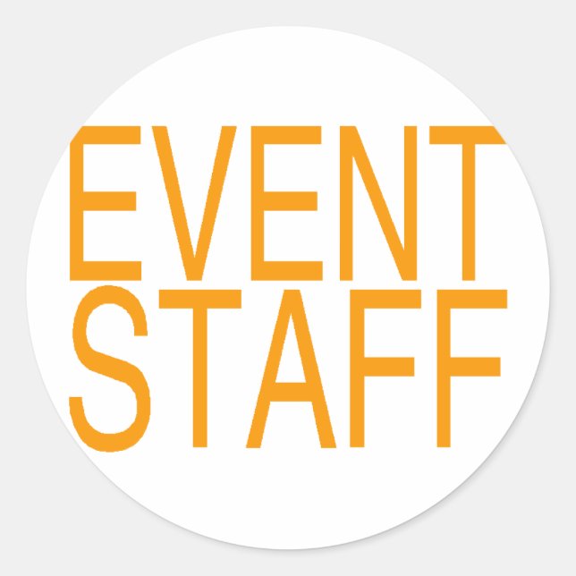 Adesivo Redondo Funcionarios de eventos (Frente)