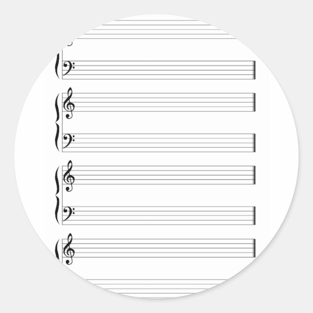 Adesivo Redondo Funcionarios e Saltas Musicais (Frente)