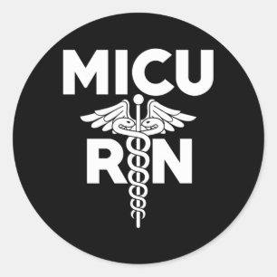 Adesivo Redondo Funcionarios Rn Da Unidade De Cuidados Intensivos 
