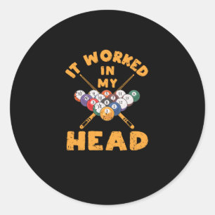 Adesivo Redondo Funcionou na minha cabeça, Piscina Engraçada Billi