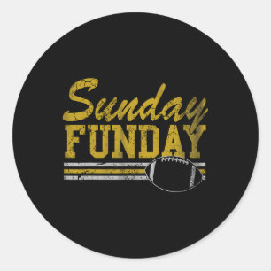 Adesivo Redondo Funday de Domingo Fã de Futebol Homens Mulheres Cr