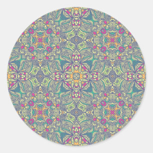 Adesivo Redondo fundo Abstrato vintage