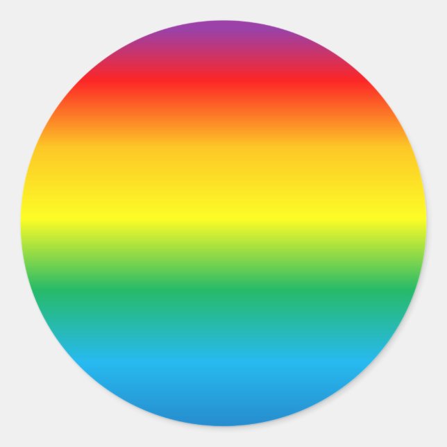 Adesivo Redondo fundo arco-íris colorido (Frente)