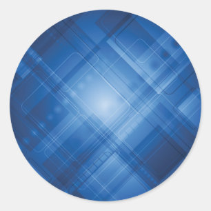 Adesivo Redondo Fundo azul escuro da olá!-tecnologia