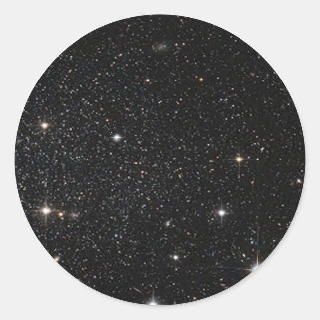 Adesivo Redondo Fundo - Céu Noturno e Estrelas (Frente)