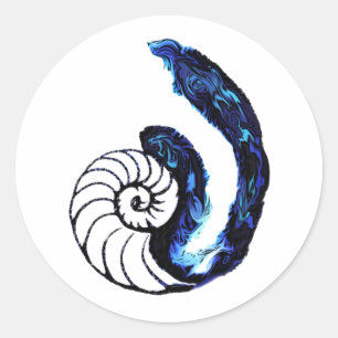 Adesivo Redondo Fundo customizável do preto do órfão do tatuage