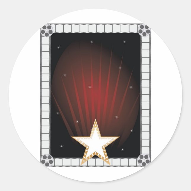 Adesivo Redondo Fundo da fama (Frente)