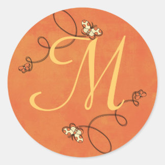 Adesivo Redondo Fundo da Noção do Dreamsicle