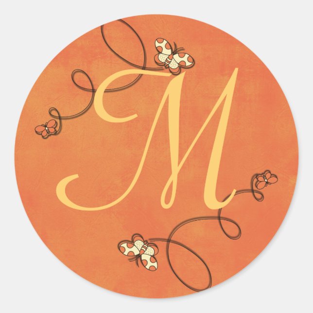 Adesivo Redondo Fundo da Noção do Dreamsicle (Frente)