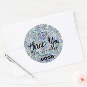 Adesivo Redondo Fundo da Pedra Óptica Holográfica