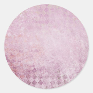 Adesivo Redondo Fundo de Colagem de Diamante Rosa