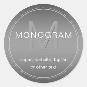 Adesivo Redondo Fundo de Cor Editável e Monograma