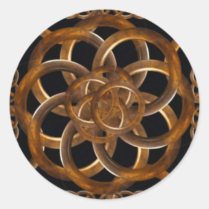 Adesivo Redondo Fundo decorativo de madeira refinado