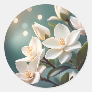 Adesivo Redondo Fundo do Dreamy Pastel com Acentos de Gardenia