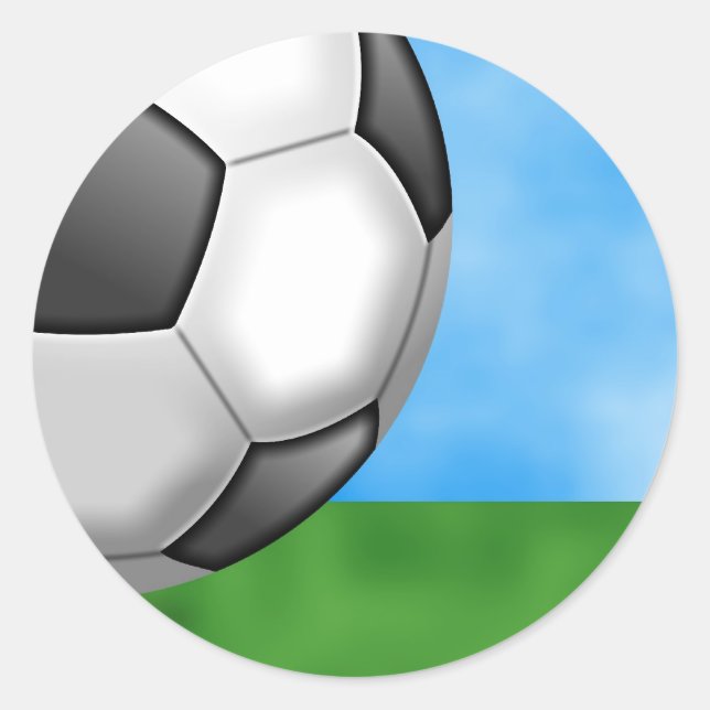 Adesivo Redondo Fundo do futebol (Frente)