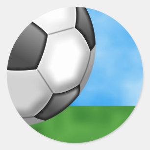 Adesivo Redondo Fundo do futebol