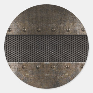 Adesivo Redondo Fundo do metal do Grunge