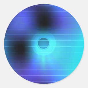 Adesivo Redondo Fundo do partido da música