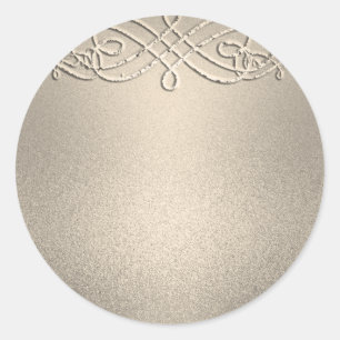 Adesivo Redondo Fundo Dourado do olhar do brilho do Shimmer