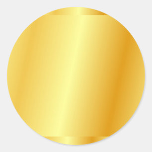 Adesivo Redondo Fundo Dourado Falso Modelo em Branco Elegante e Mo