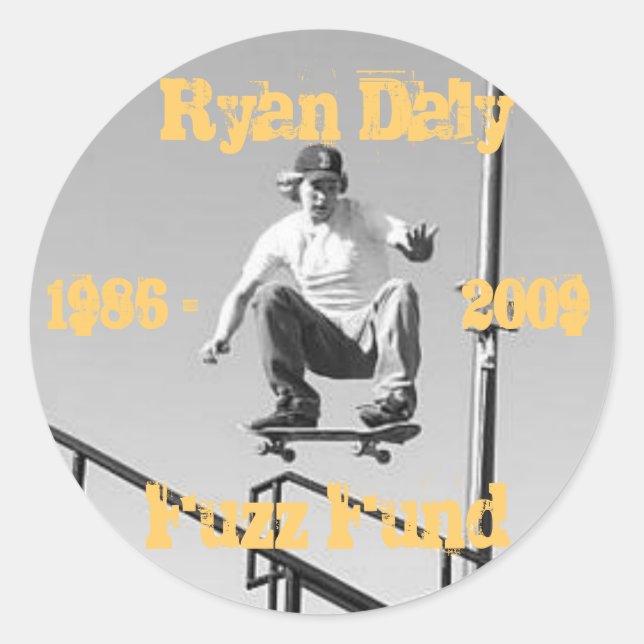 Adesivo Redondo fundo fuzz (Frente)