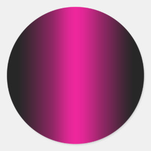 Adesivo Redondo Fundo Gradiente Preto e Rosa Quente
