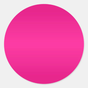 Adesivo Redondo Fundo Gradiente Rosa Quente em Branco