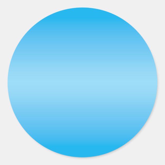 Adesivo Redondo Fundo Graduado Azul Claro e Azul Bebê (Frente)