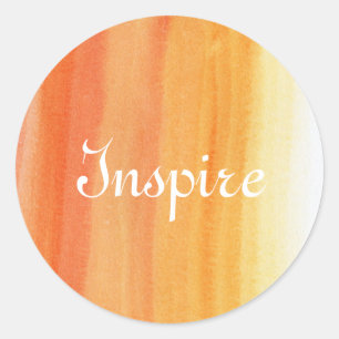 Adesivo Redondo fundo pintado manualmente com abstrato d aquarela