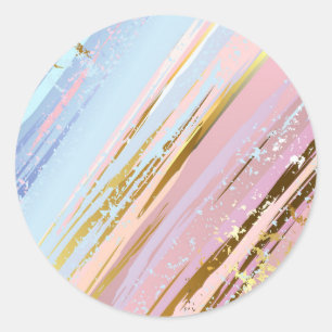 Adesivo Redondo Fundo Rosa Texturizado