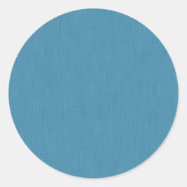 Adesivo Redondo Fundo texturizado de linho azul calmo e simples