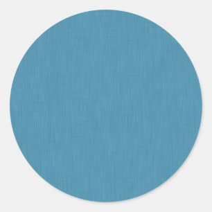 Adesivo Redondo Fundo texturizado de linho azul calmo e simples