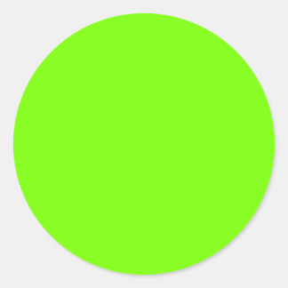 Adesivo Redondo fundo verde fluorescente de cor sólida